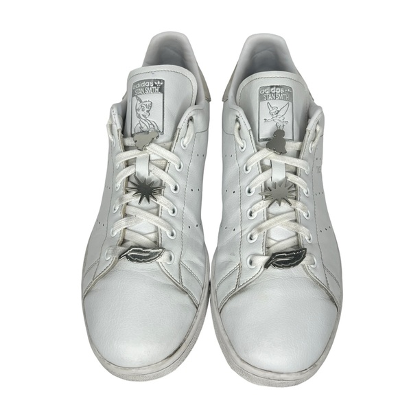 Adidas Stan Smith X Disney Peter Pan & Tinker Bell White Leather Shoes Size 12 - Picture 4 of 12